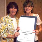 Tutor Karen Roche with Debbie Bradt
