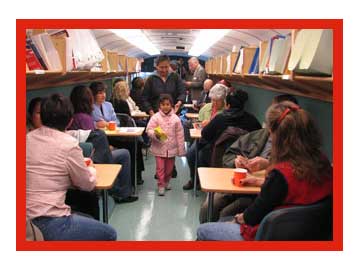 Inside the bus