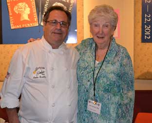 Sr. Julie Cannon, CSJ, with Emilio of Emilio's Tapas in Hillside