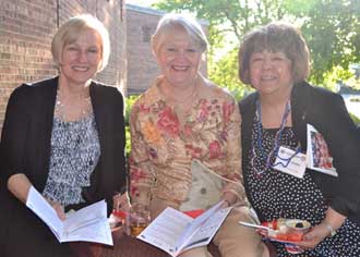 Jeanie Jadran with Tutors on Wheels volunteers
