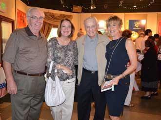 Larry and Karen Roche with friends at Laugh for Literacy
