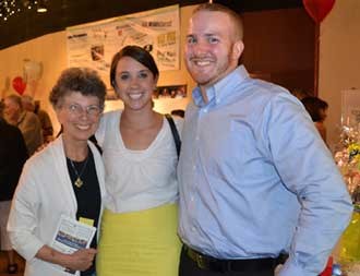 Sr. Pat Bergen, CSJ, enjoys Laugh for Literacy with guests