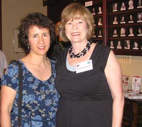 Brenda Esposito congratulates Maciel